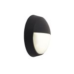 Ansell LED Bulkhead Helder Circulair Ooglid Zwart 12W 1058lm - 830-840-865 CCT | 215mm - IP54  Ansell LED Bulkhead Helder Circulair Ooglid Zwart 12W 1058lm - 830-840-865 CCT | 215mm - IP54