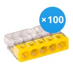 Voordeelpak 100x Wago 2273-205 Lasklem Compact | 5 Kabel Aansluiting - Lasklem Voordeelpak 100x Wago 2273-205 Lasklem Compact | 5 Kabel Aansluiting - Lasklem