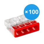 Voordeelpak 100x Wago 2273-204 Lasklem Compact | 4 Kabel Aansluiting - Lasklem Voordeelpak 100x Wago 2273-204 Lasklem Compact | 4 Kabel Aansluiting - Lasklem