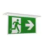 Ansell LED Inbouw Nooduitgang bord Razzo Wit 4.5W 100lm - 860 Daglicht | DALI - Testknop